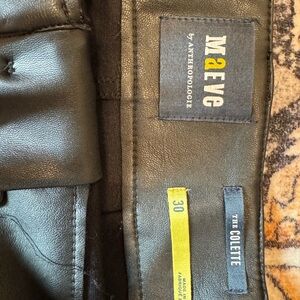 Maeve by Anthropologie Leather Pants